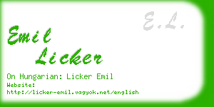 emil licker business card